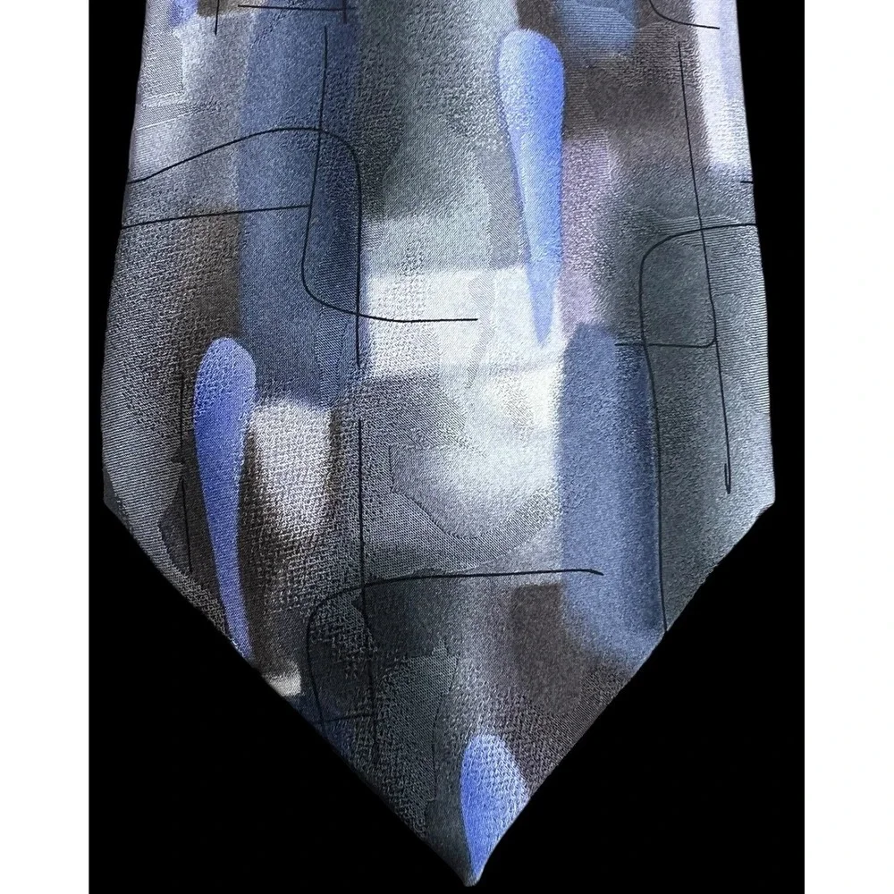 J Garcia Overlooking the Desert Limited Edition  100% Silk Tie 2005 Purple Gray
